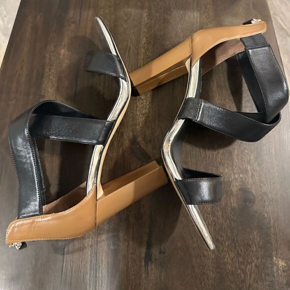 WHBM Leather Colorblock “Melodie” heel size 10 - Picture 4 of 7